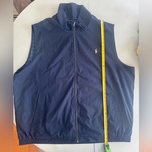 Polo Ralph Lauren Big & Tall Men's Navy Water-Resistant Full Zip Vest Size 3XLT